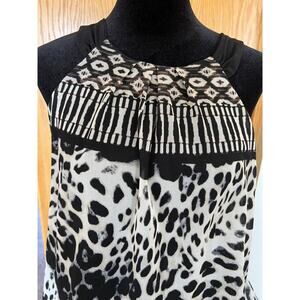 Maurices halter top, black animal print, women's size M
